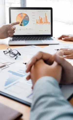 Creative workspace desk setup